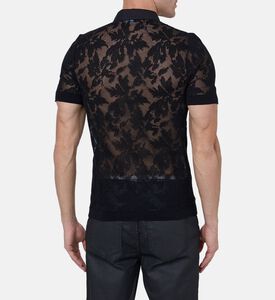 بولو محبوك بتأثير دانتيل