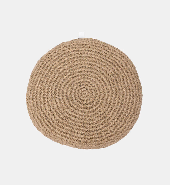 Home Deco and More Jalsa Cotton Round Filled And Vaccumed Cushion, Blue, Packshot View