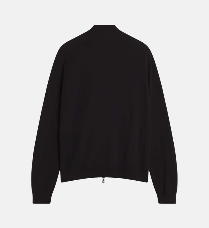 Knit Fox-embroidery High Neck Jacket