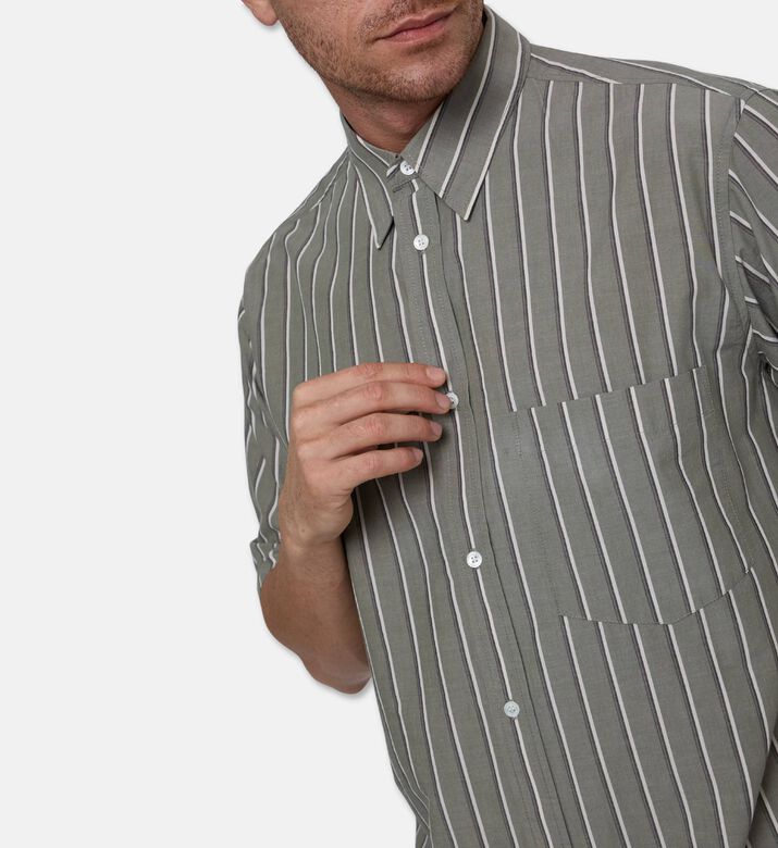 Marant Homme Striped Straight-cut Shirt, Model View