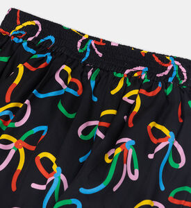 تنورة منقوشة بعقدة بنقاط بولكا