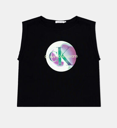 Pixel Cotton Cropped T-shirt