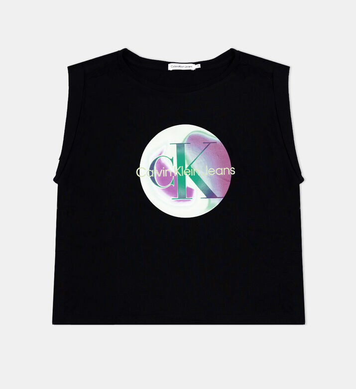 Pixel Cotton Cropped T-shirt
