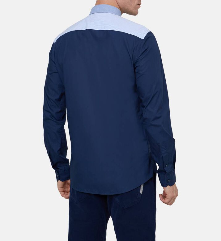 Long-sleeve Embroidered-logo Shirt