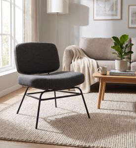 Home Deco and More Almeda Lounge Chair, Anthracite, Packshot View