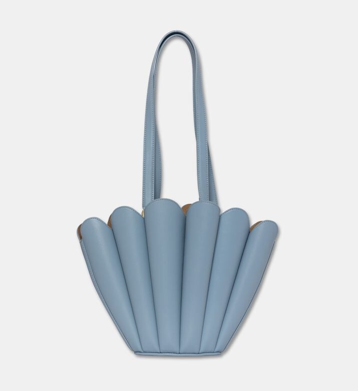 Mlouye Fan-like Shape Shoulder Tote, Light-blue, Packshot View