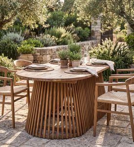 Home Deco and More Sangatta Teak Wood Dining Table, Packshot View