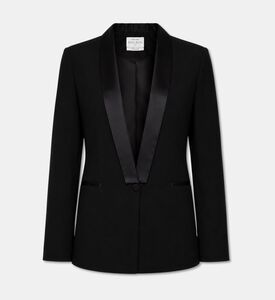 Forte-Forte Satin-lapel Tuxedo Blazer, Packshot View
