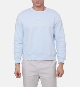 سويت شيرت طويل الأكمام بطبعة شعار غرافيكية