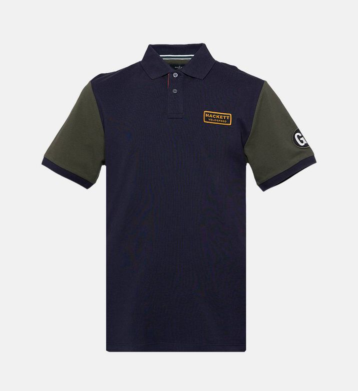 Hackett London Two-tone Design Short-sleeve Polo Shirt, Packshot View