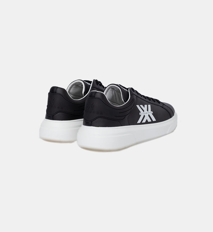 Lace-up Logo Printed Leather Sneakers Lace-up Logo Printed Leather Sneakers