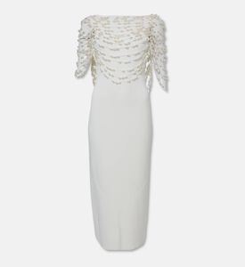 Cult Gaia Meri Pearl-embellished Poncho Midi Dress, Packshot View