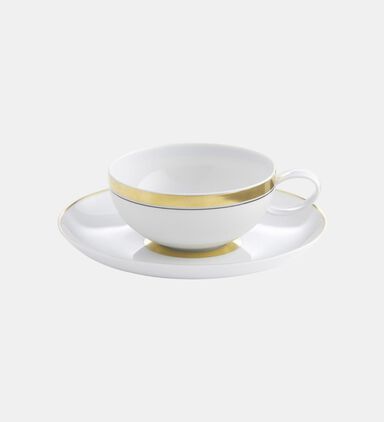 Domo Gold Tea Cup Saucer Set 25 Cl
