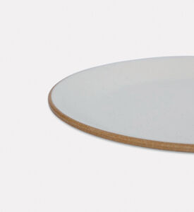 Home Deco and More Dual Round Dinner Plate Set Of 4, Beige, 28-cm, Packshot View