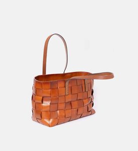 Dragon Diffusion Japan Handwoven Leather Tote Bag, Light-brown, Packshot View