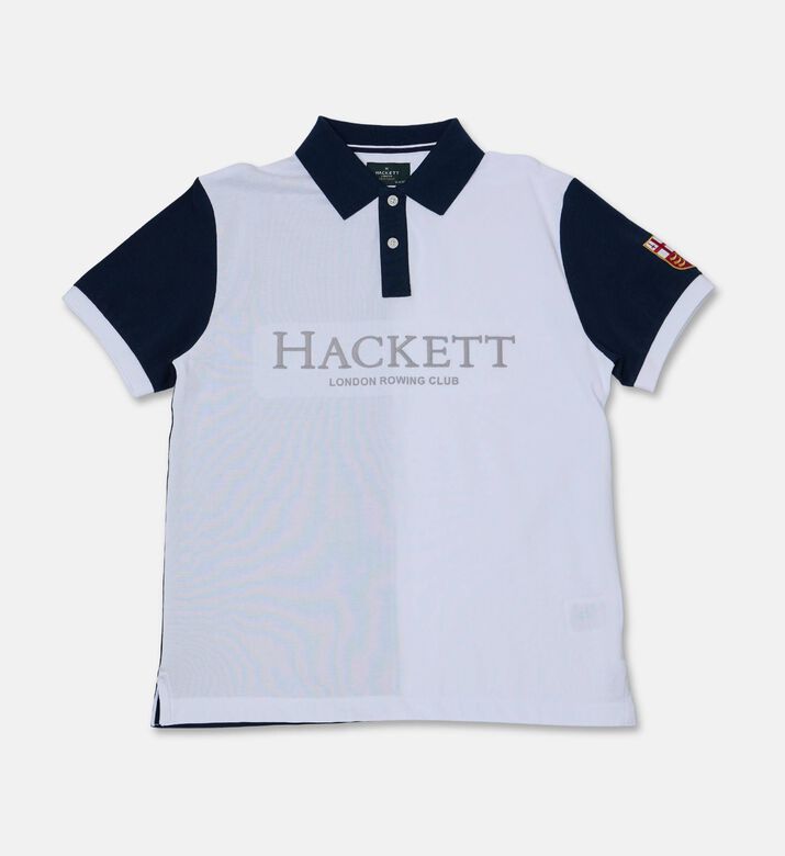 Hackett London Two-tone Logo-embroidery Polo Shirt, Packshot View