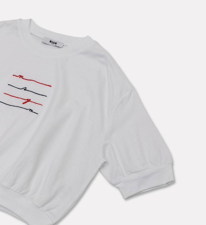 M S G M Logo-print Three-quarter T-shirt, Packshot View