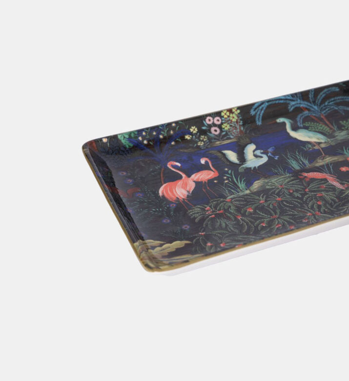 صينية تقديم مستطيلة بطبعات غابة صينية تقديم مستطيلة بطبعات غابة