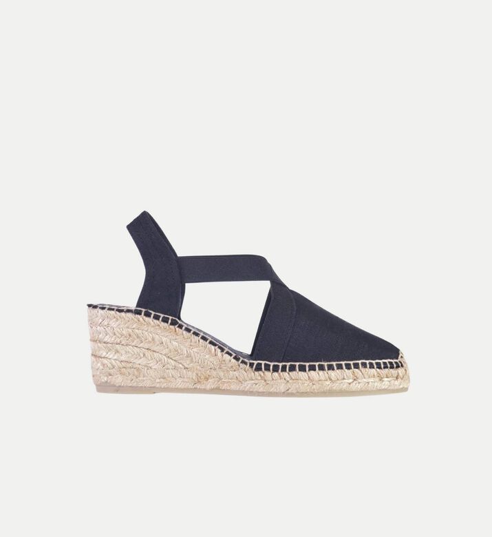 Toni Pons Ter Linen Mid-wedge Espadrille, Black, Eu-42, Packshot View
