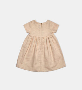 فستان قطن بأكمام قصيرة