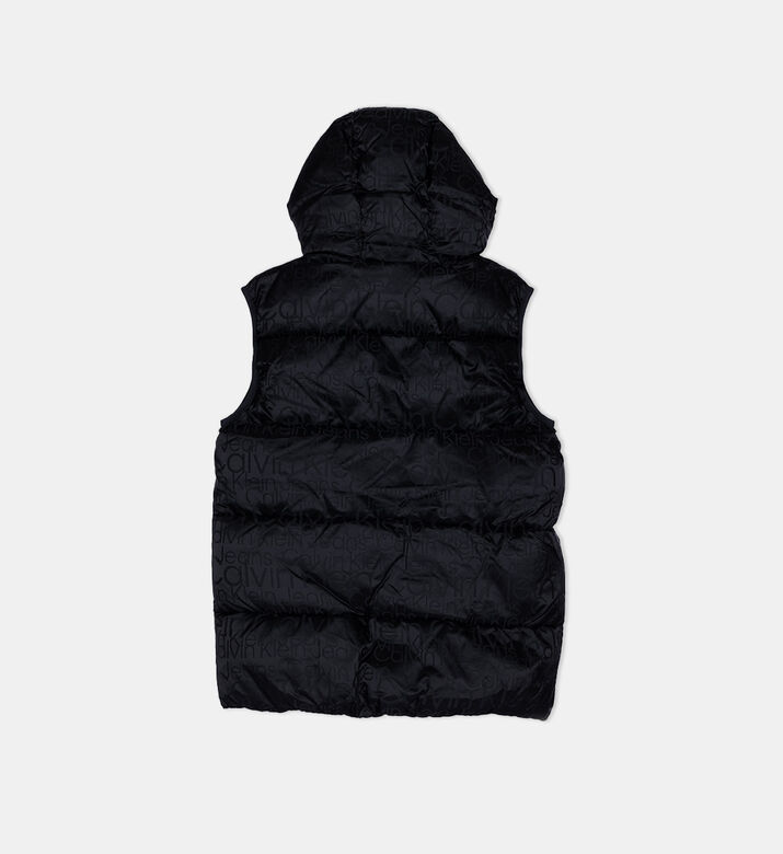 Jacquard Padded Logo Gilet