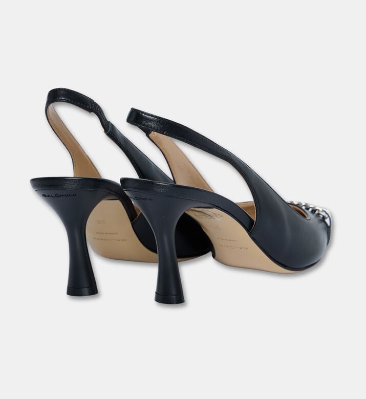 Baldinini Metal-detail Slingback Heels, Black, Eu-37, Packshot View