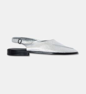 Hereu High-cut Deconstructed Metallic Slingback Loafers, Packshot View