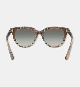 Burberry Phantos-shaped Check Pattern Sunglasses, Packshot View