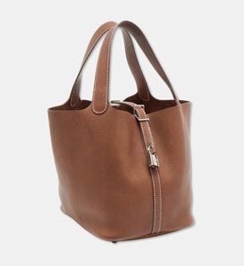 Hermes Preowned Hermes Picotin Lock 22 Fauve Barenia Faubourg Leather Tote, Packshot View