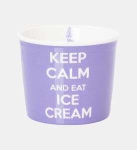 Easy Life Porcelain Graphic Design Ice Cream Bowl, Purple, Packshot View