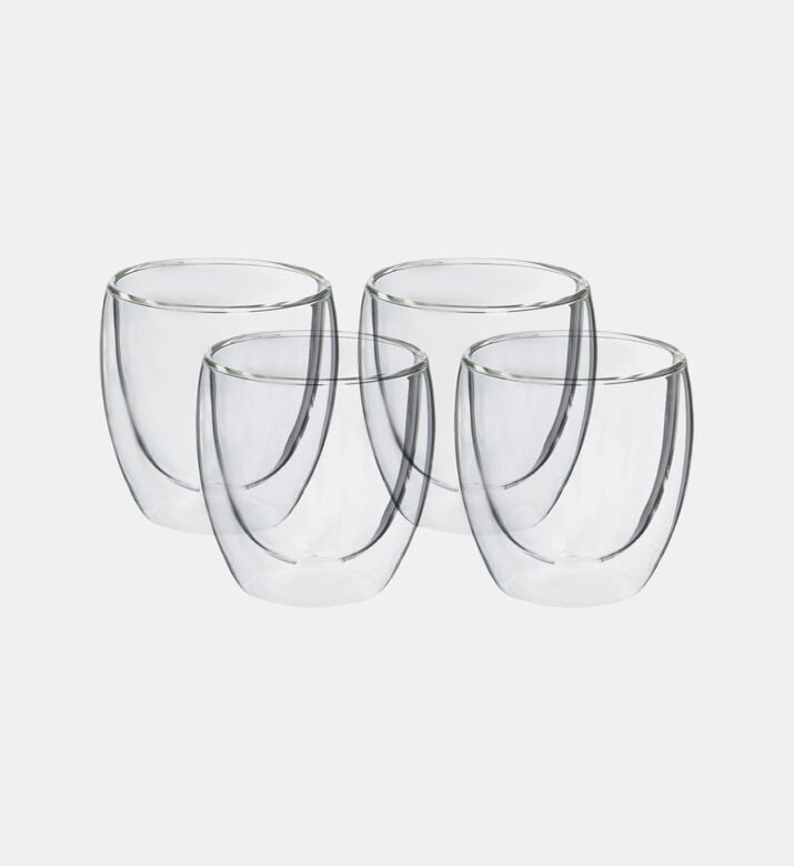 Home Deco and More Double Wall Coffee Cup 4-piece Set, Packshot View