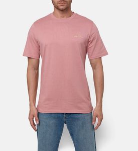 Les Deux Eamon Logo T-shirt, Pink, Xl, Model View