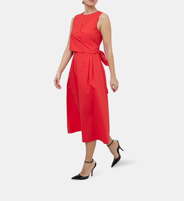 Cotton Poplin Cut-out Midi Dress Cotton Poplin Cut-out Midi Dress