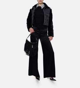 Alice and Olivia Porla Textured Collar Sweater, Model View