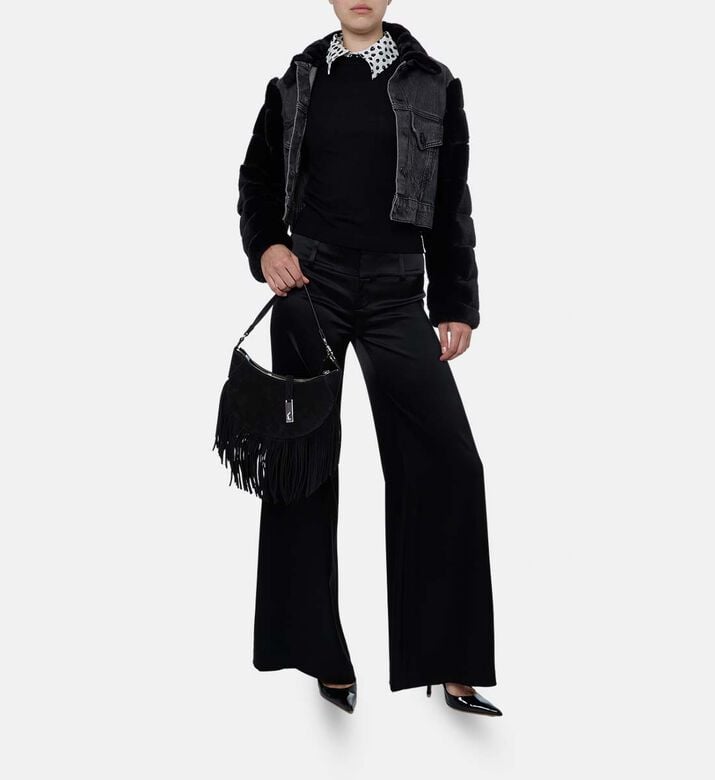 Alice and Olivia Porla Textured Collar Sweater, Model View Alice and Olivia Porla Textured Collar Sweater, Model View