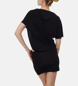 Metal-detail Draped Mini Dress