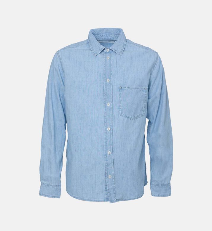 Washed Denim Button-down Shirt