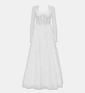 L Atelier Du Luxe Beaded Chantilly Lace Gown, Packshot View