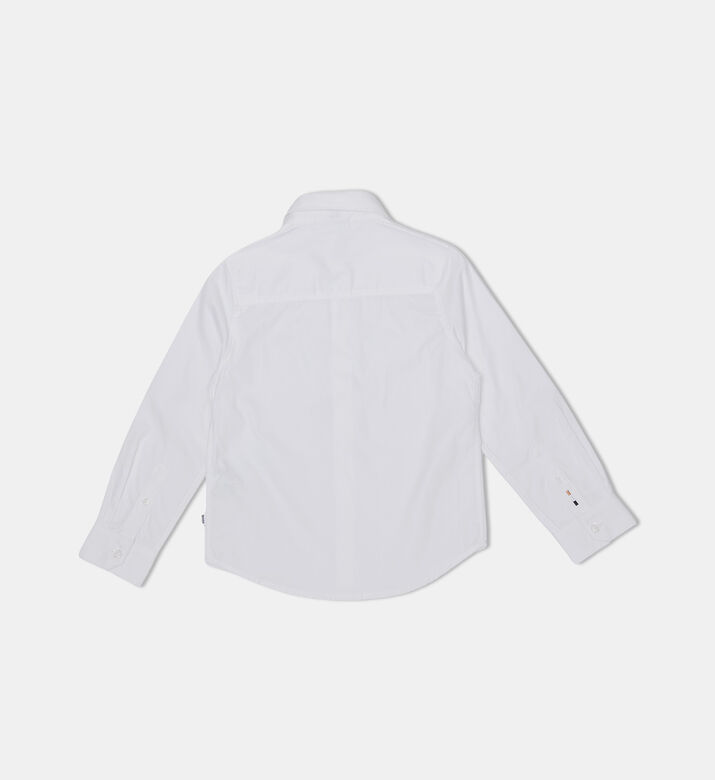 Embroidered Logo Full-button Front Long-sleeve Shirt