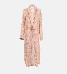 Heartbeat Printed Silk Cotton Voile Robe Heartbeat Printed Silk Cotton Voile Robe