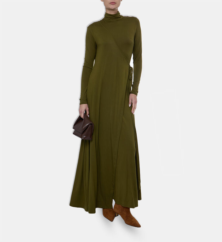 Bouguessa Jade Wrap Maxi Dress, Model View