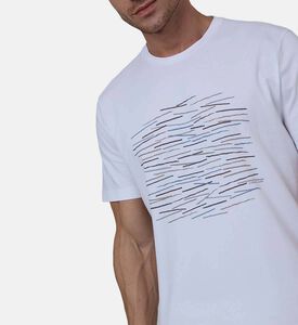 تيشيرت بأكمام قصيرة مطاطي بطبعة موجات