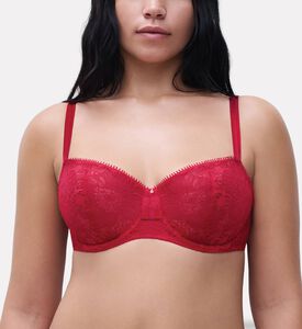Chantelle Lace Underwired Demi Bra, Model View