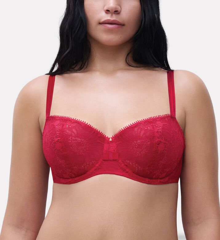 Chantelle Lace Underwired Demi Bra, Model View