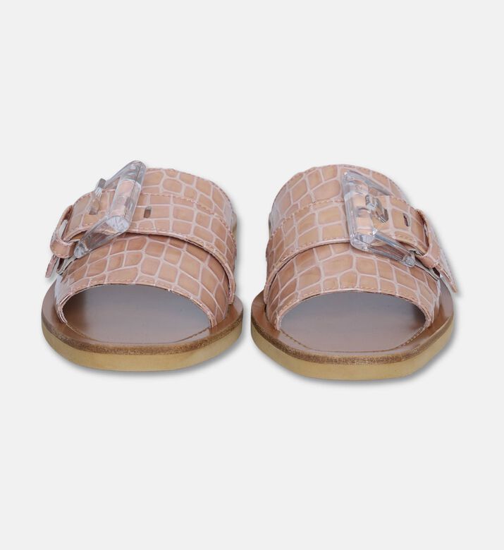 N 21 Croc-embossed Slide Sandals, Pink, Eu-39, Packshot View