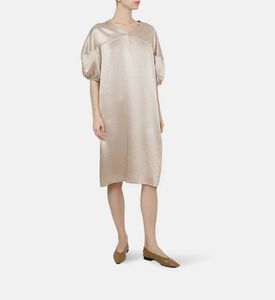Balloon-sleeve T-shirt Dress