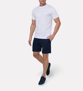 Hackett London Cotton Logo-print Crewneck T-shirt, White, M, Model View