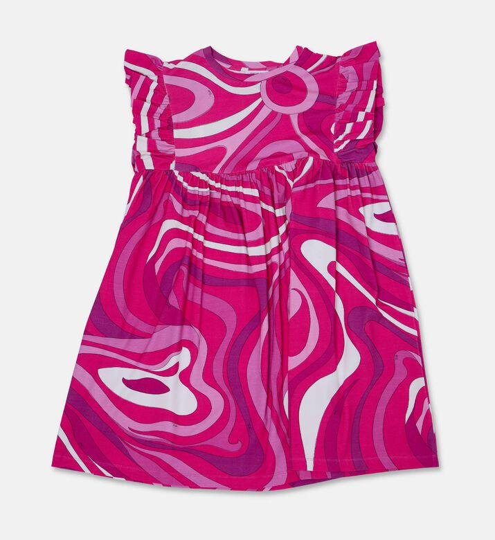 Emilio Pucci Swirl-print Ruffled Dress, Packshot View