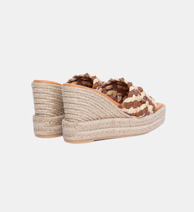 Leather Open-toe Wedge Sandals Leather Open-toe Wedge Sandals