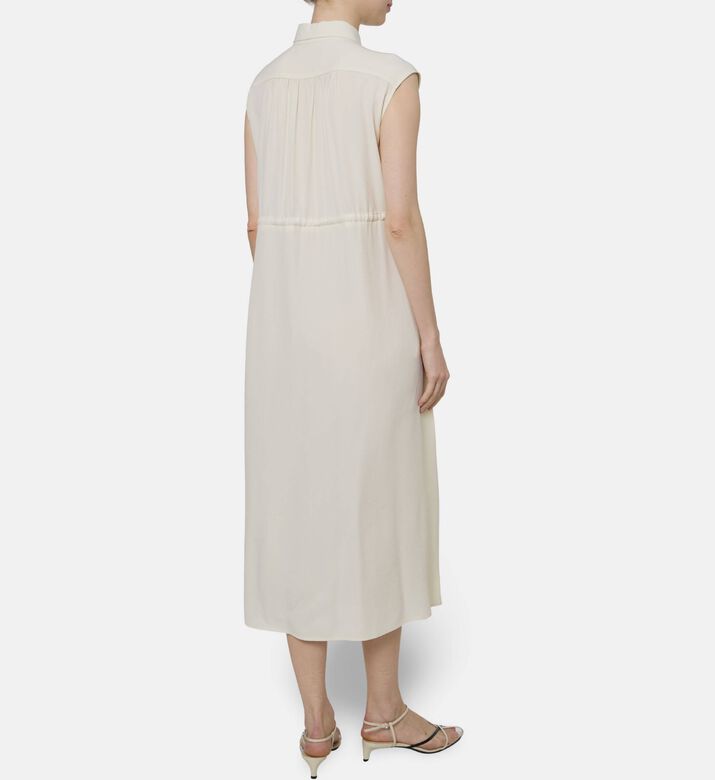 Beatrice B Linen Long-sleeve Shirt Dress, Model View